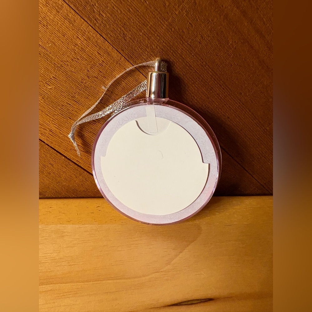 Personalized Photo Christmas Ornament Clear Round Holiday Keepsake - Picture 2 of 4